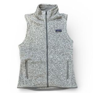Patagonia Better Sweater Fleece Vest Womens Heather Gray Full Zip Size M Logo